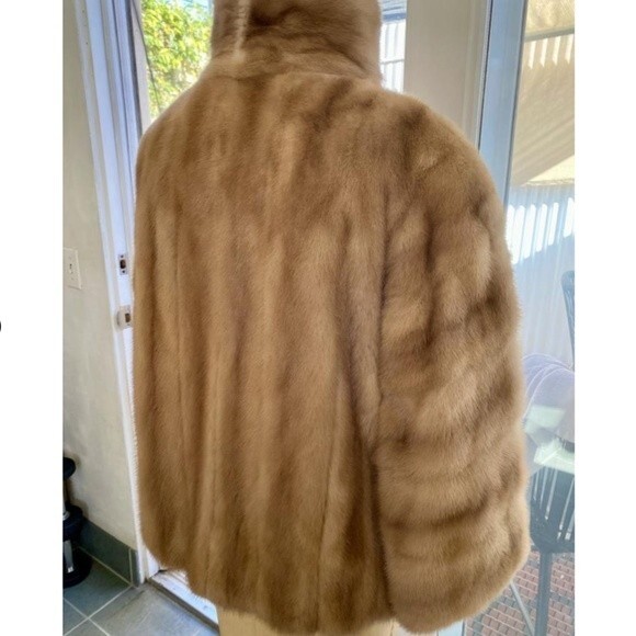 VTG Revillon Blond Mink Jacket Sincerely Jenny Gidding 50s 60s SZ L Red Carpet - Picture 2 of 13